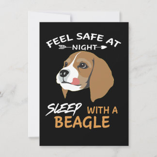 2 Feel Safe At Night Sleep With A Beagle Einladung