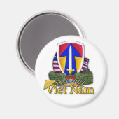 2. Feldheftepatch vietnam war rvets vets Magnet (Vorderseite/Rückseite)
