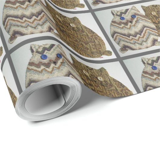 2 Fett Katzen #1 Geschenkpapier (Rolleneckpunkt)