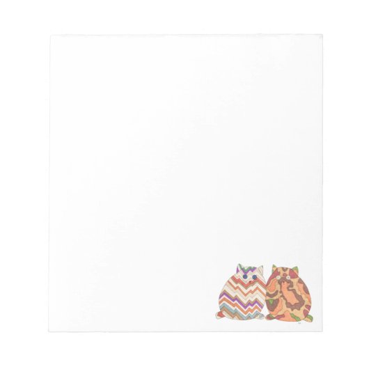 2 Fett Katzen #1 Notepad Notizblock (Vorderseite)