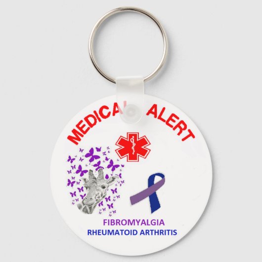2 Fibromyalgia and Rheumatoid Arthritis Key chain Schlüsselanhänger (Vorderseite)