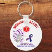 2 Fibromyalgia and Rheumatoid Arthritis Key chain Schlüsselanhänger (Vorderseite)