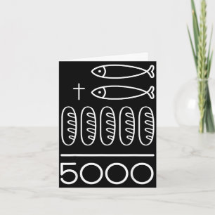 2 Fische 5 Brote Jesus speist die 5000 christlich Karte