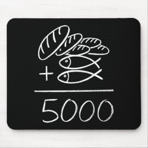 2 Fische 5 Brote Jesus speist die 5000 christlich Mousepad