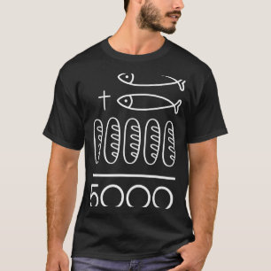 2 Fische 5 Brote Jesus speist die 5000 christlich T-Shirt