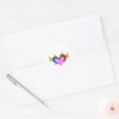 2 Fischküssen Runder Aufkleber (Umschlag)