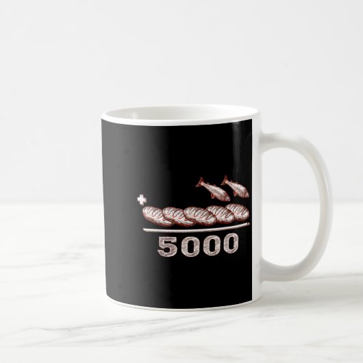 2 Fishes 5 Breads Jesus Feeds The 5000 Christian B Kaffeetasse (Rechts)