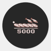 2 Fishes 5 Breads Jesus Feeds The 5000 Christian B Runder Aufkleber (Vorderseite)