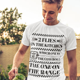 "2 Fliegen in der Küche" Unglaublich witzig Vater  T-Shirt