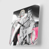 2 For The Road Quadratische Wanduhr (Winkel)