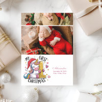 2 Foto 1. Baby-Weihnachten Rosa Gold Einhorn