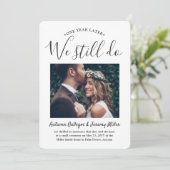 2 Foto 1 Jubiläum Party wir noch Hochzeit Einladung (Stehend Vorderseite)