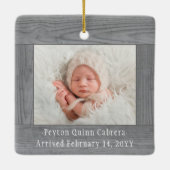 2 Foto 1. Weihnachten Großeltern Grau Imitate Holz Keramikornament (Rückseite)