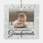 2 Foto 1. Weihnachten Großeltern Imitate Marmor Keramikornament (Rückseite)