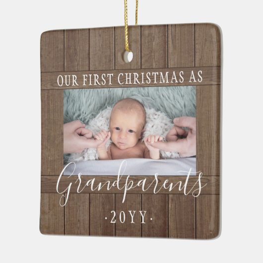 2 Foto 1. Weihnachten Großeltern Rustikale Imitate Keramikornament (Links)