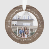 2 Foto 1. Weihnachtsbaum Braun Imitate Holz Ornament (Vorderseite)