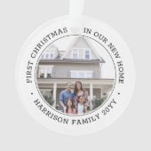 2 Foto 1. Weihnachtshaus Schwarz und Weiß Ornament (Vorderseite)