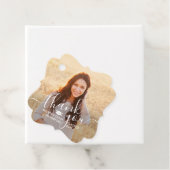 2 Foto Abschluss Danke White Script Extravagant Geschenkanhänger (Beispiel)