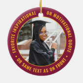 2 Foto Abschluss Elegante Maroon Keramik Ornament (Hinten)