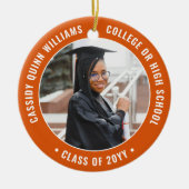 2 Foto Abschluss Elegante Moderne Orange und Weiß Keramik Ornament (Vorne)