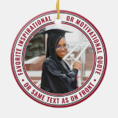 2 Foto Abschluss Elegante Modernes Rotes Schwarz-w Keramik Ornament (Hinten)