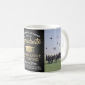 2 Foto Abschluss gebürstet Schwarz und Weiß Kaffeetasse (VorderseiteRechts)