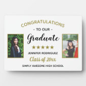 2 Foto Abschluss Herzlichen Glückwunsch Graduate C Fotoplatte (Vorderseite)