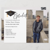 2-Foto-Abschluss-Mindestankündigungskarte Einladung (Vorne/Hinten)