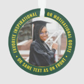 2 Foto Abschluss Modernes Grün Gelb Ornament (Rückseite)