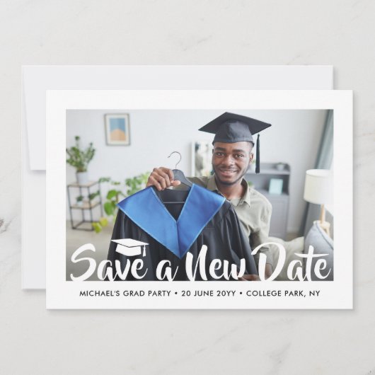 2 Foto Abschluss Update Neuer Plan Ändern des Datu Einladung (Vorderseite)