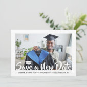 2 Foto Abschluss Update Neuer Plan Ändern des Datu Einladung (Stehend Vorderseite)