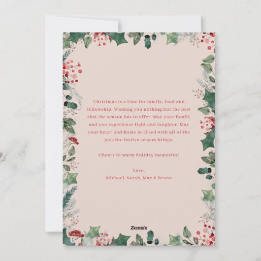 2 Foto Arch Pastel Pink Frohe Weihnachten (Rückseite)