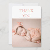 2 Foto Baby Dankeschön Karte (Vorderseite)