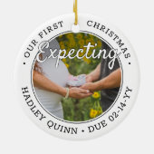 2 Foto Baby Ultraschall Neue Eltern erwarten Keramik Ornament (Hinten)