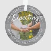 2 Foto Baby Ultraschall Neue Eltern Grau Imitate W Ornament (Rückseite)