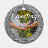 2 Foto Baby Ultraschall Neue Eltern Imitate Grau W Keramik Ornament (Hinten)