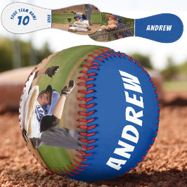 2 Foto Baseball Name Team Blue White