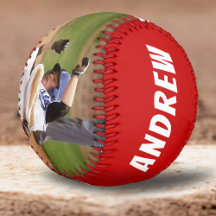 2 Foto Baseball Name Team Red White