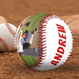 2 Foto Baseball Name Team Red White