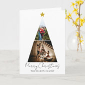 2 Foto Baumförmige Weihnachtskarte Karte (Gelbe Blume)