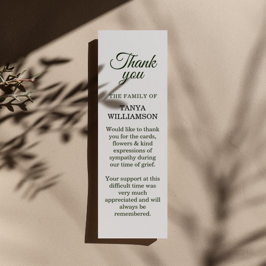 2 Foto Beerdigung Danke Lesezeichen