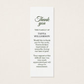 2 Foto Beerdigung Danke Lesezeichen (Rückseite)