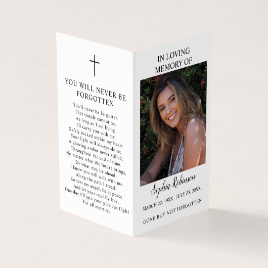 2 Foto Beerdigungsmappen-Beerdigungskarte (Vorderseite)