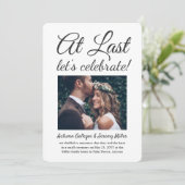 2 Foto bei der Empfängnis der letzten Hochzeit Einladung (Stehend Vorderseite)