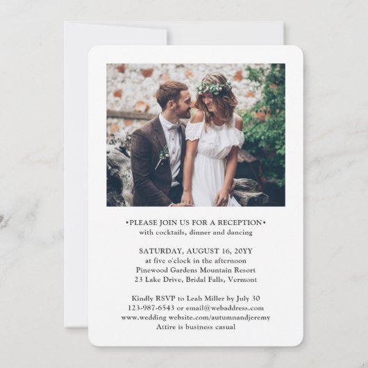 2 Foto bei der Empfängnis der letzten Hochzeit Einladung (Rückseite)