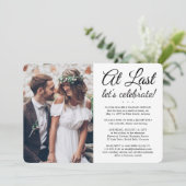 2 Foto bei der Hochzeit der letzten Ehe Einladung (Stehend Vorderseite)