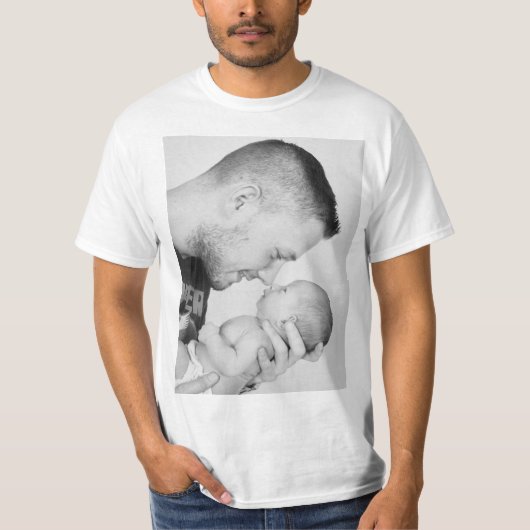 2 Foto Benutzerdefiniert Doppelseitig T-Shirt (Vorderseite)