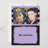 2 Foto benutzerdefinierte Wörter lila Magnetkarte Magneteinladung (Vorderseite)