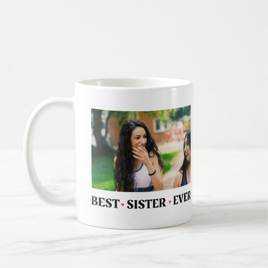 2 Foto Beste Schwester je Kaffeetasse (Links)