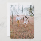 2 Foto Brautparty Chic Moderne Elegante Schrift Einladung (Rückseite)